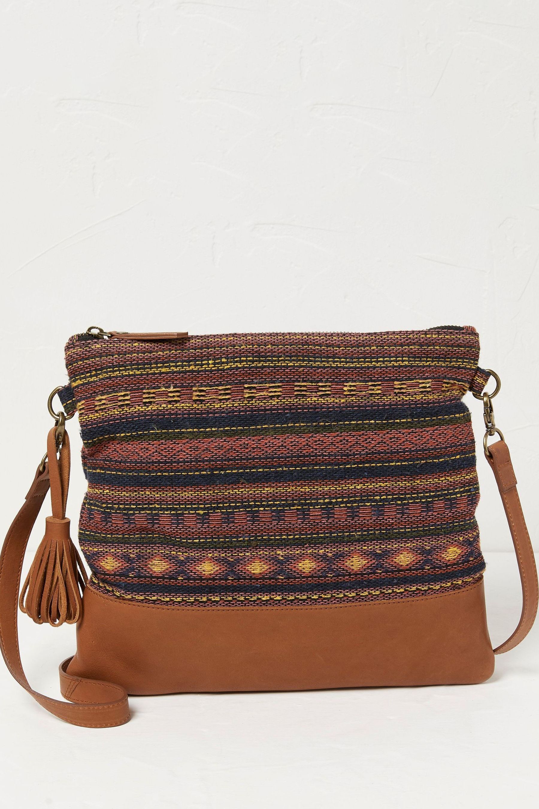 Fat face leather crossbody bag on sale