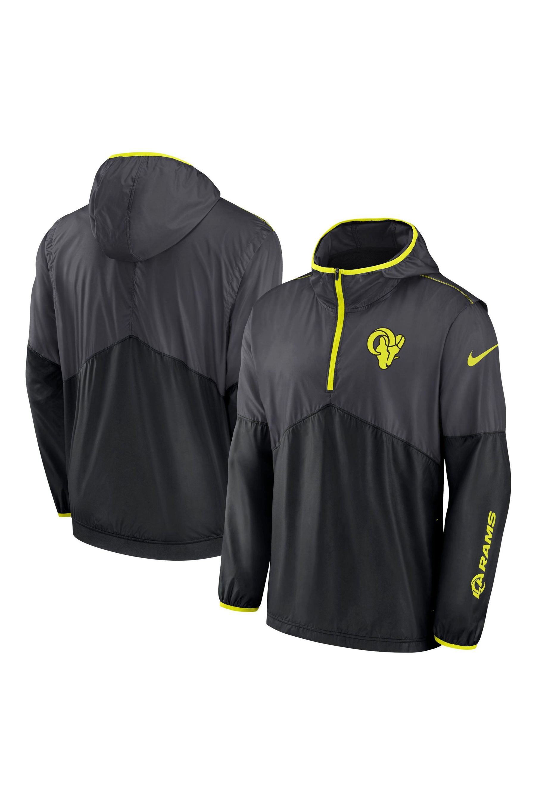 Buy Fanatics Grey NFL Los Angeles Rams VOLT Woven Quarter Zip Jacket from the Next UK online shop
