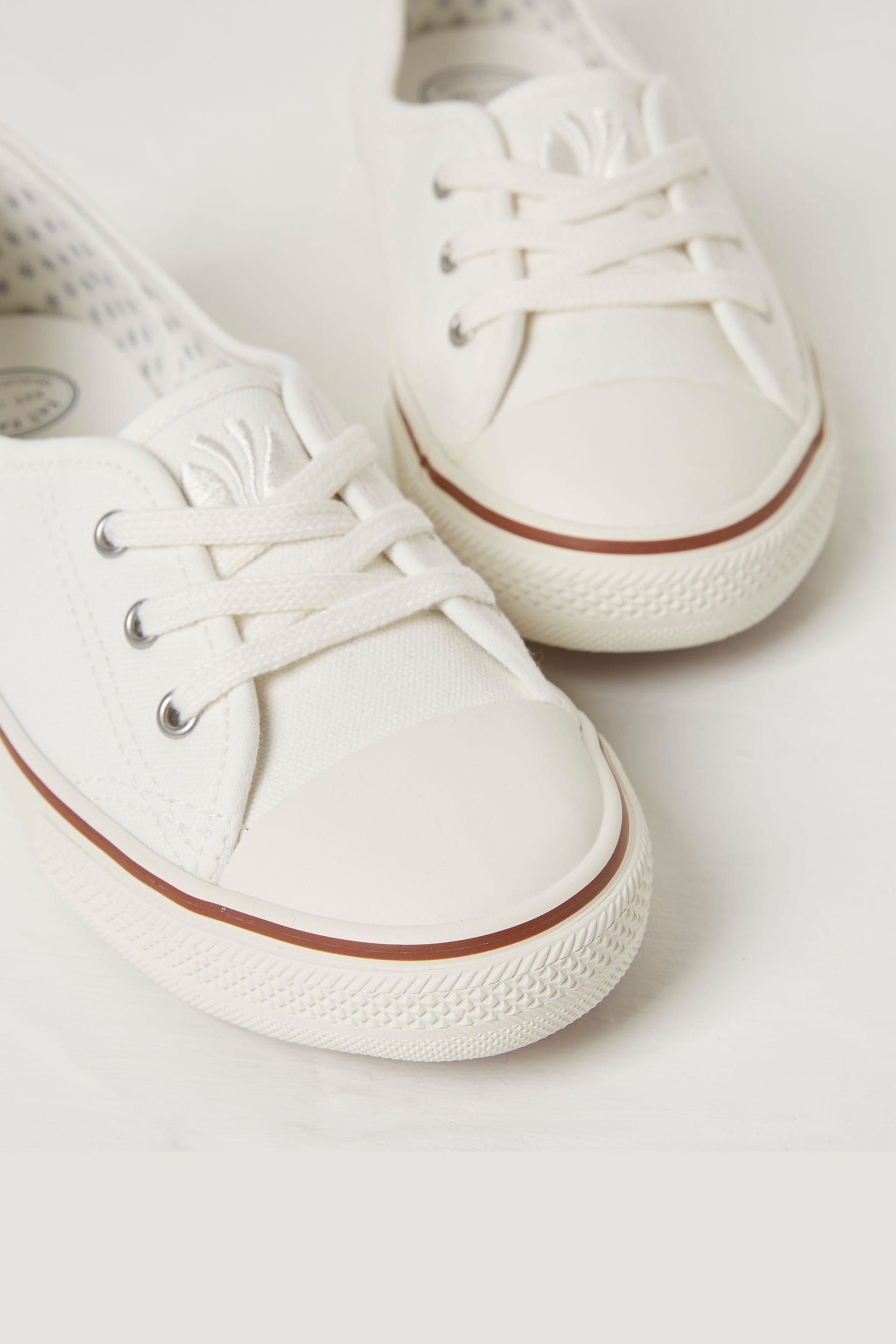 FatFace White Suzie Ballet Trainers - Image 3 of 3