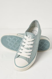 FatFace Raya Green Canvas Lace-Up Trainers - Image 2 of 3