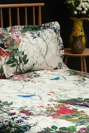 Timorous Beasties Dove Bloomsbury Garden Pillowcases Set Of 2 - Image 2 of 4