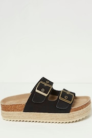 FatFace Black Meldon Flatform Sandals - Image 1 of 3