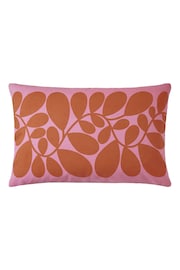 Orla Kiely Tomato Pink Sycarmore Stripe Feather Filled Cushion - Image 4 of 5