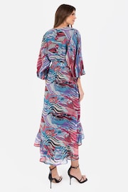 Lovedrobe Wrap Kimono Dress With Ruffled High Low Hem - Image 2 of 5