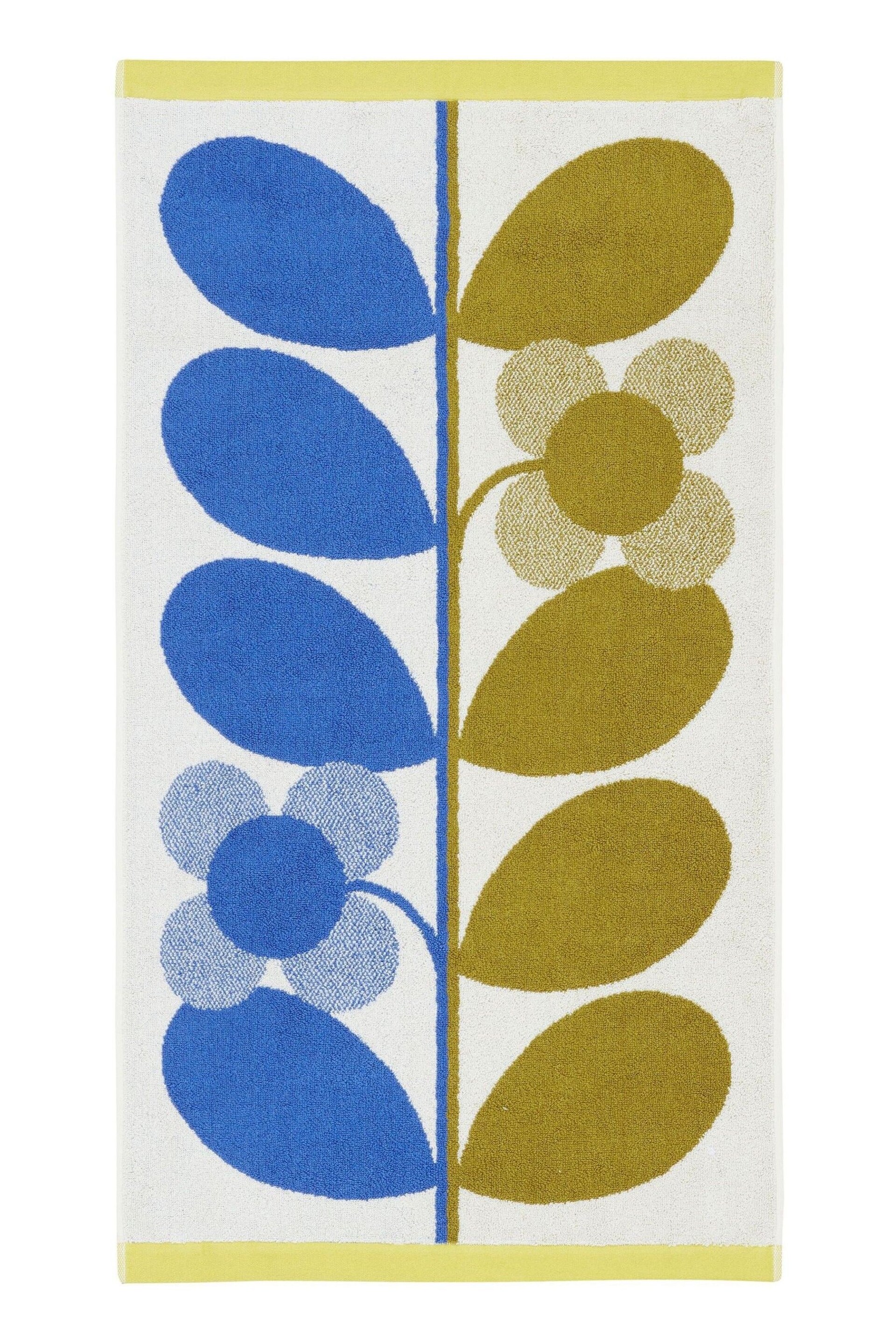 Orla Kiely Blue Fawn Stem Bloom Duo Towel - Image 4 of 6