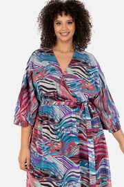 Lovedrobe Wrap Kimono Dress With Ruffled High Low Hem - Image 4 of 5