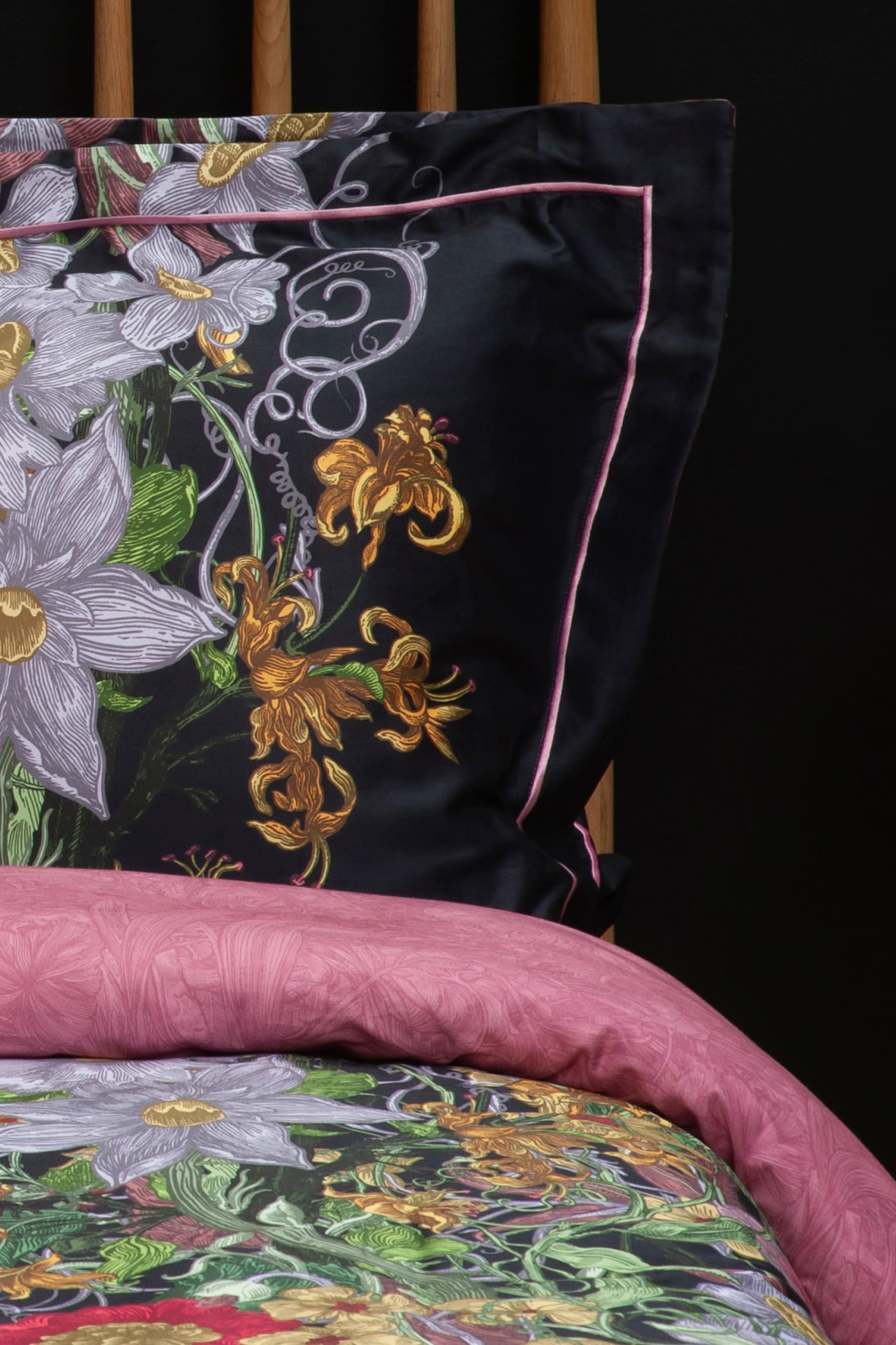Timorous Beasties Midnight Berkeley Blooms Duvet Cover and Pillowcase Set - Image 2 of 8