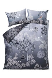 Sara Miller Blush Grey Pagoda Garden Duvet Cover and Pillowcase Set - Image 7 of 9