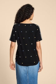 White Stuff Black Embroidered Winnie Top - Image 2 of 7