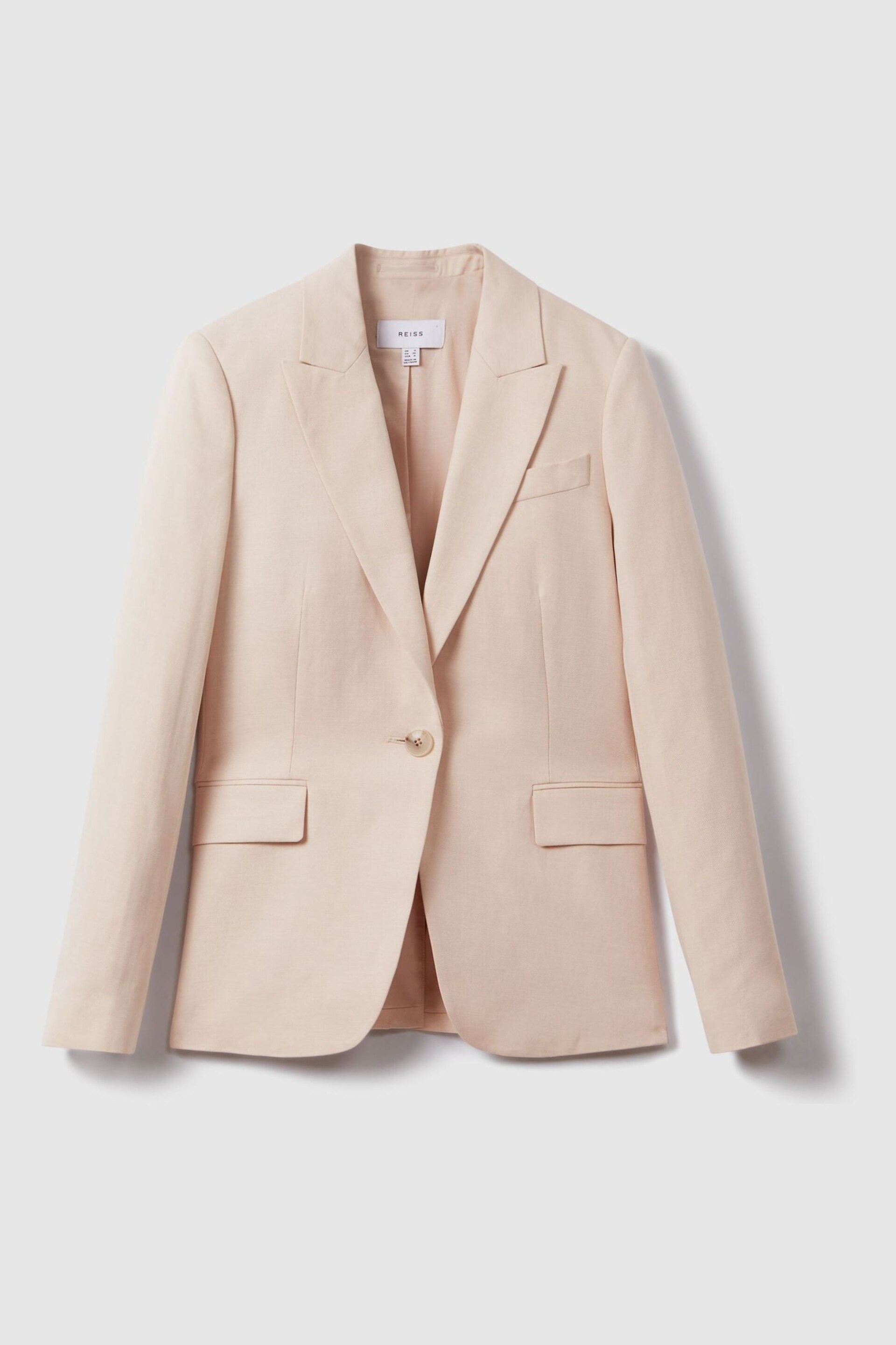 Reiss Pink Farrah Single Breasted Suit Blazer with TENCEL™ Fibers - Image 2 of 6