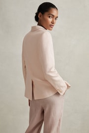 Reiss Pink Farrah Single Breasted Suit Blazer with TENCEL™ Fibers - Image 3 of 6