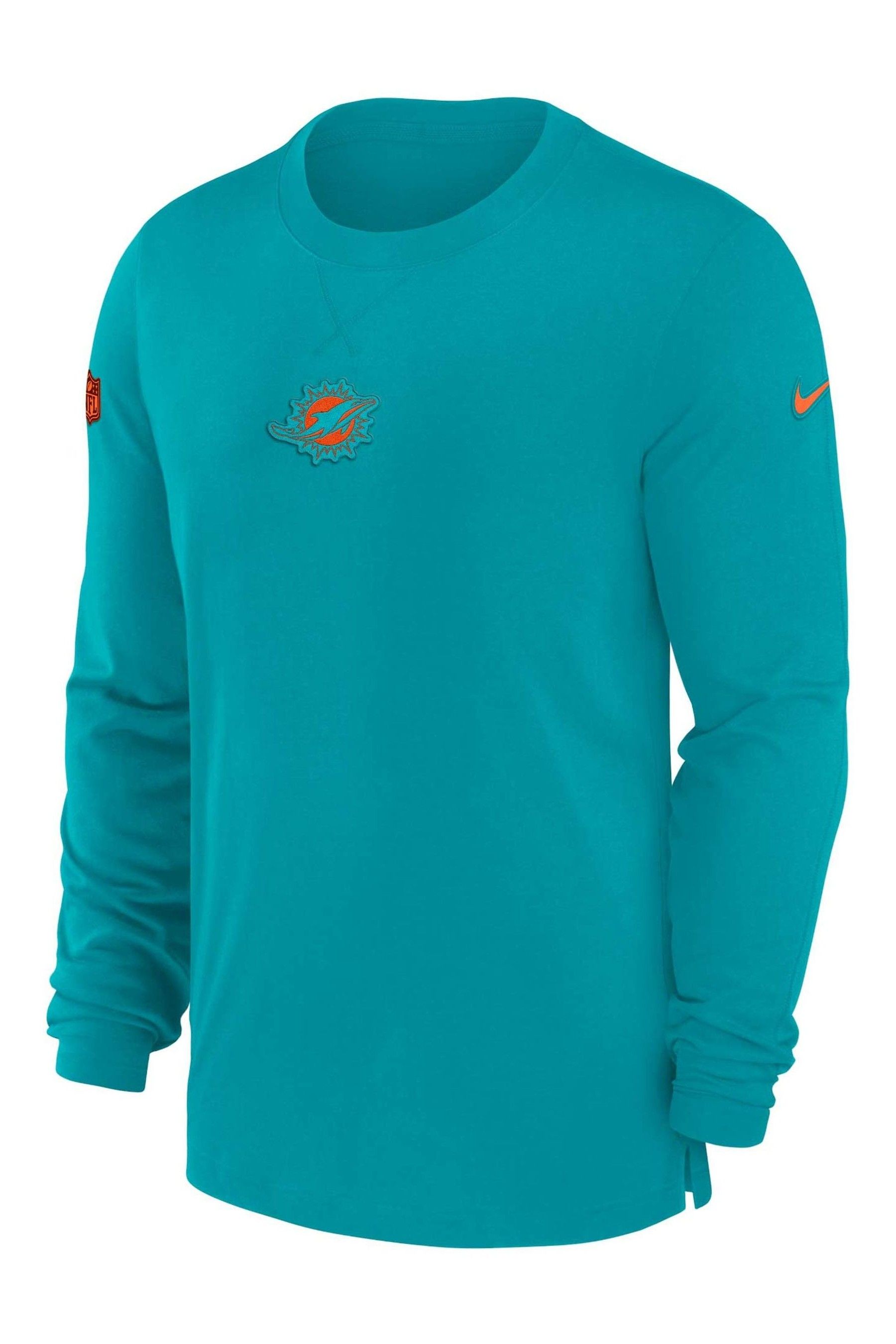 Buy Fanatics Green NFL Miami Dolphins Sideline Dri FIT Player Long Sleeve Top from the Next UK online shop