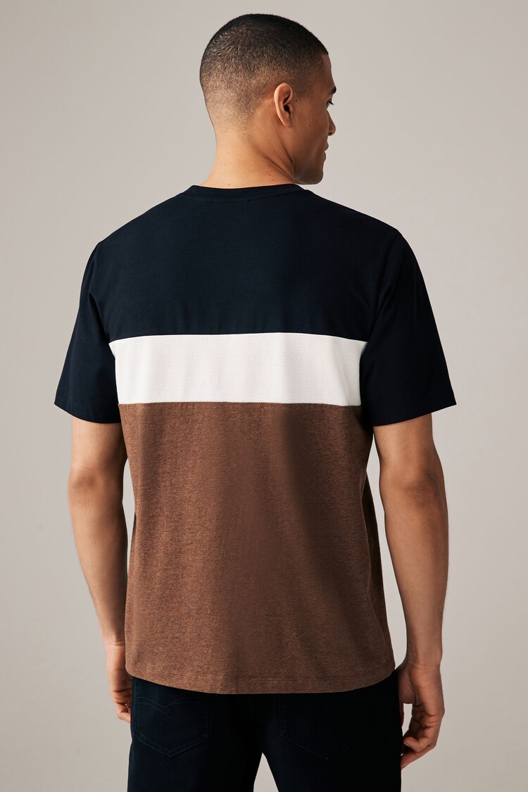 Black Tan Bubble Regular Fit Block T-Shirt - Image 3 of 5