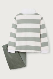 The White Company Green Cotton Rugby Shirt & Cord Trouser Set - Image 10 of 10