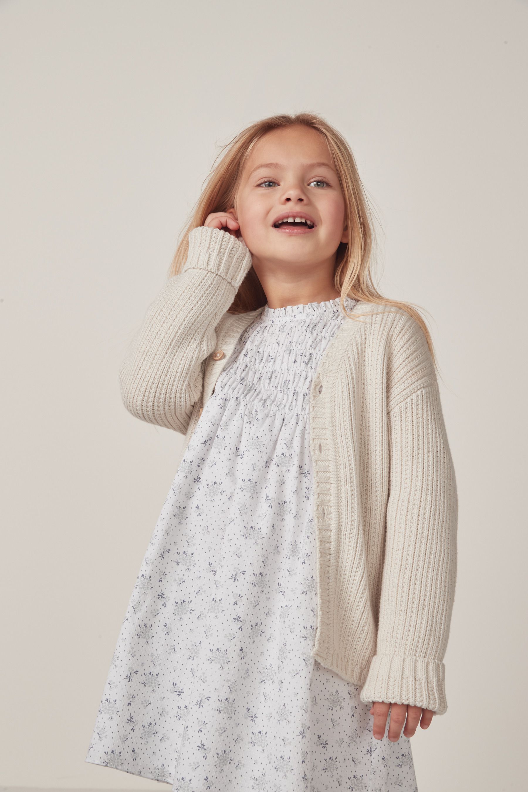 Buy The White Company Yellow Cotton Rib Knit Cardigan from Next Luxembourg