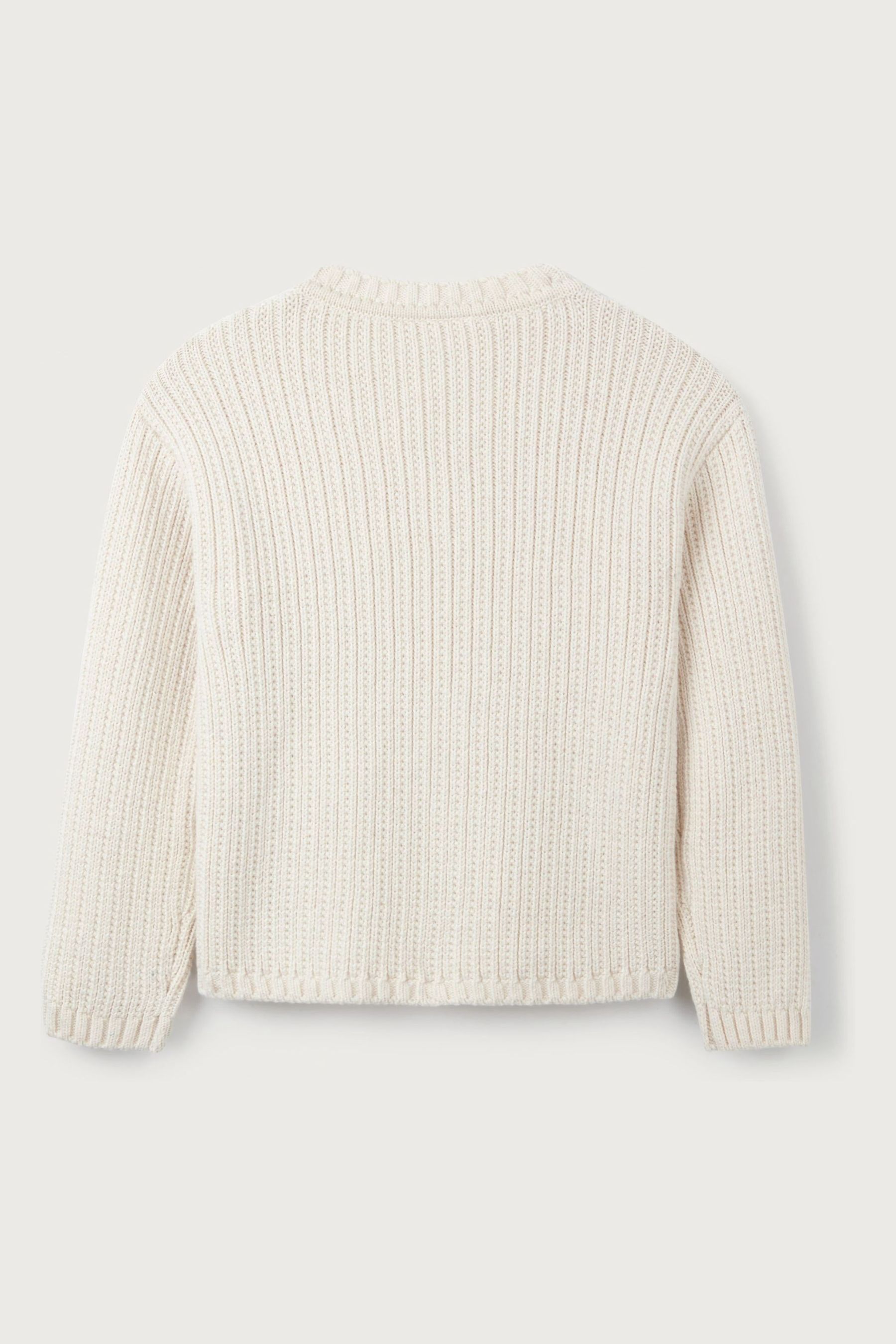 Buy The White Company Yellow Cotton Rib Knit Cardigan from Next Luxembourg
