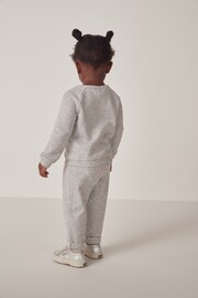 The White Company Grey Cotton Zebra Sweatshirt And Legging Set - Image 2 of 6