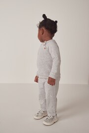 The White Company Grey Cotton Zebra Sweatshirt And Legging Set - Image 3 of 6