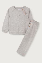 The White Company Grey Organic Cotton Zebra Sweatshirt And Legging Set - Image 5 of 6