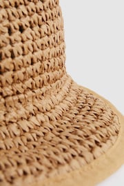Reiss Natural Penelope Woven Straw Cap - Image 4 of 4