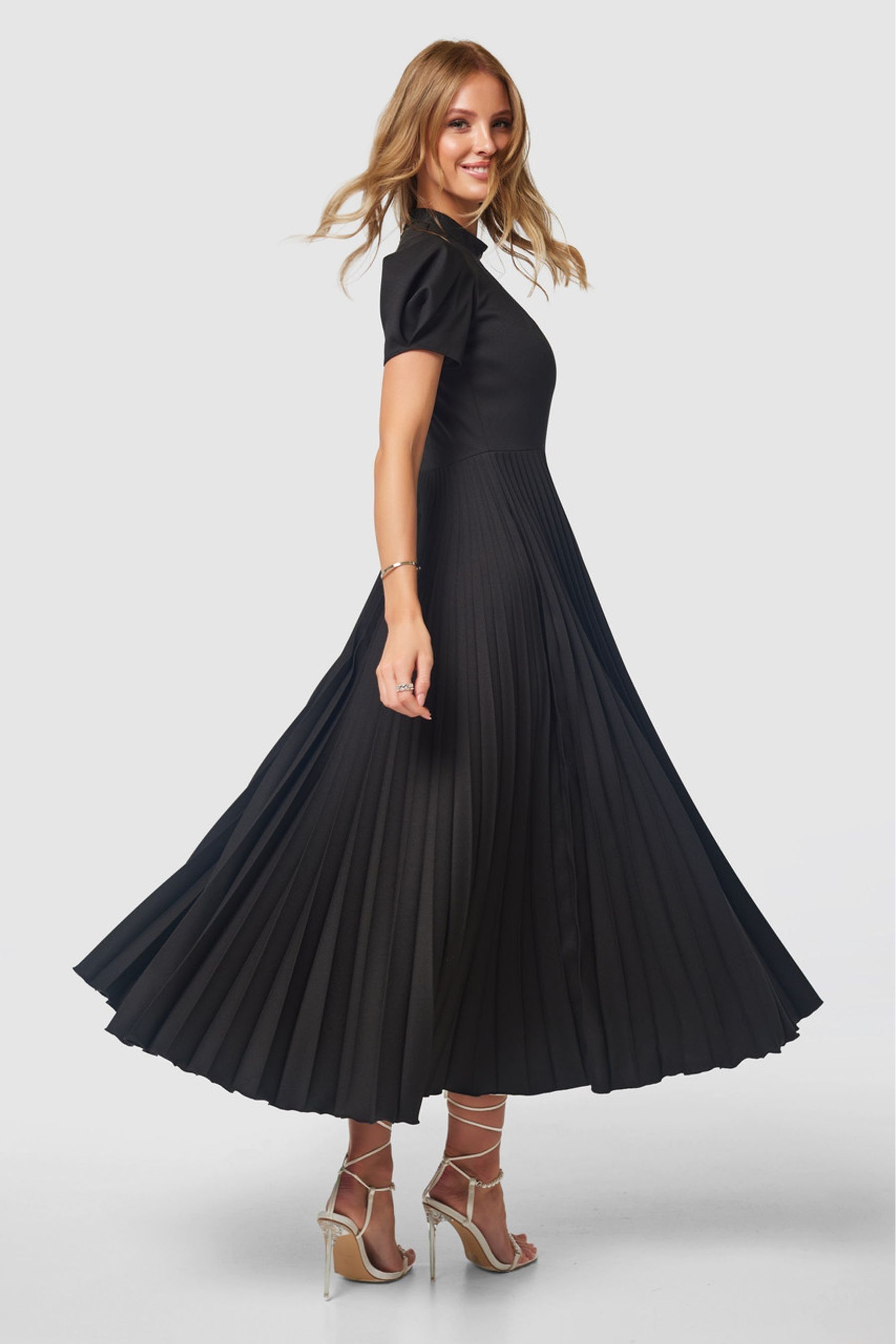 Buy Closet London Black Pleated Dress from Next Luxembourg