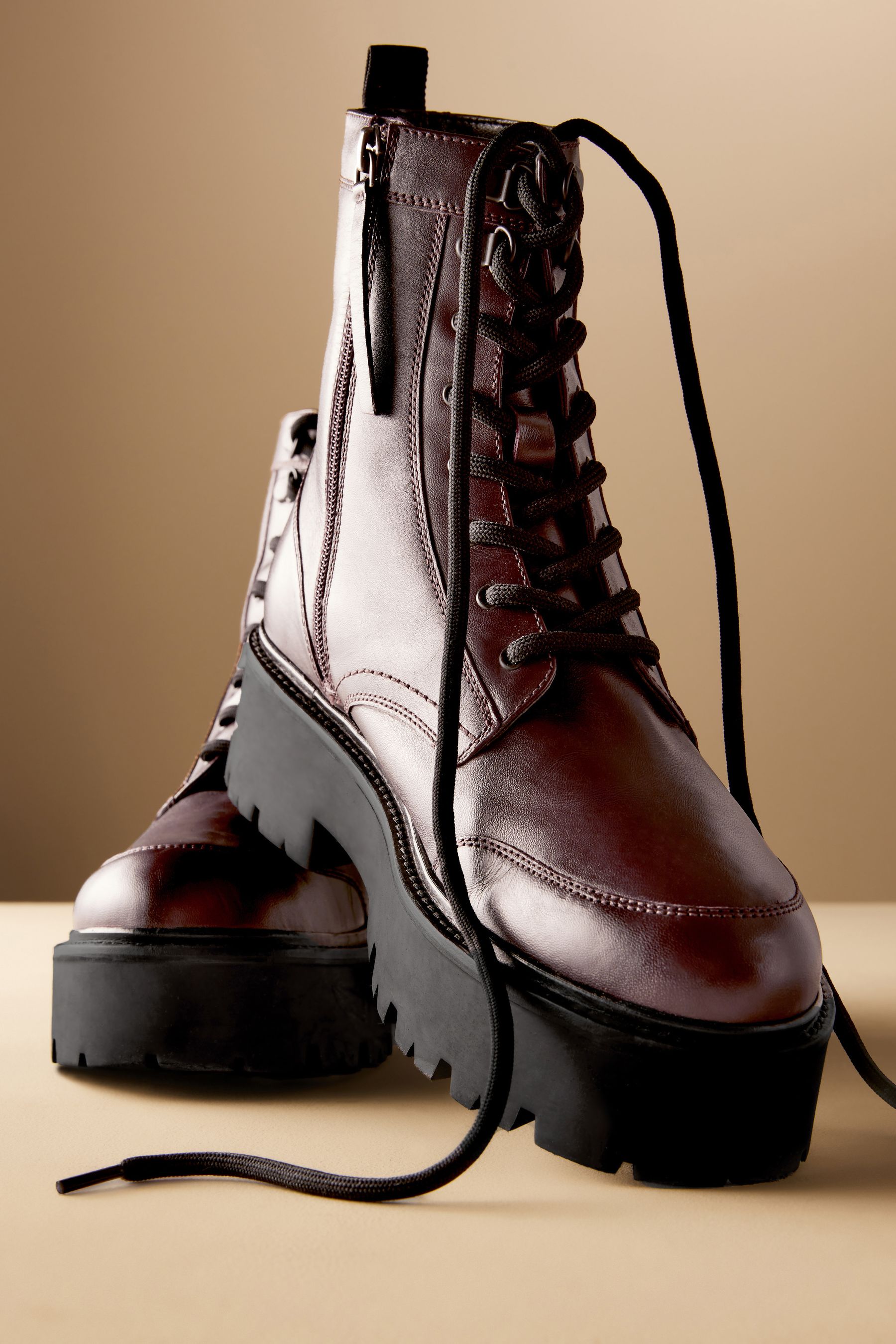 Red lace up boots uk clearance