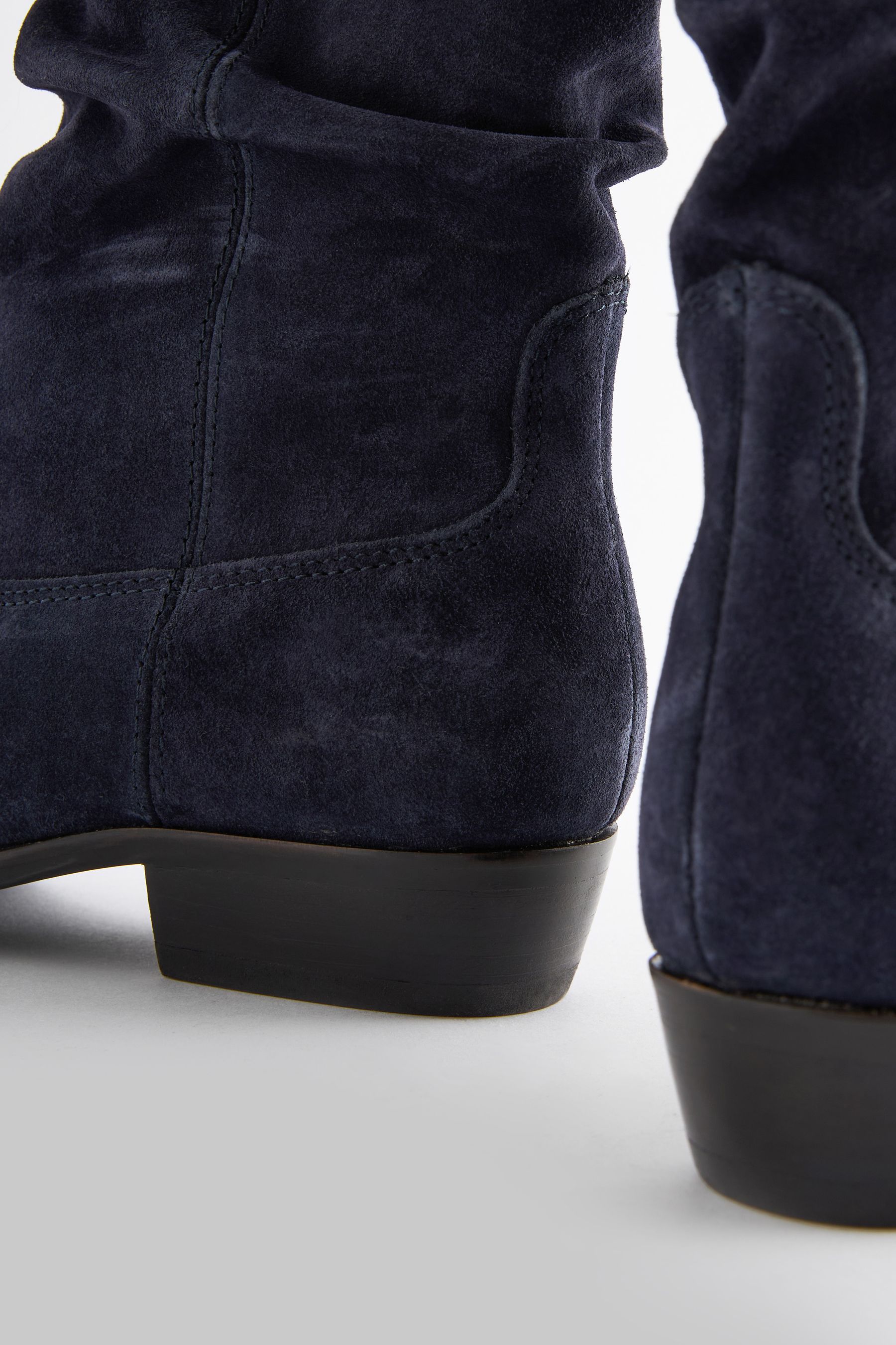Navy slouch boots clearance