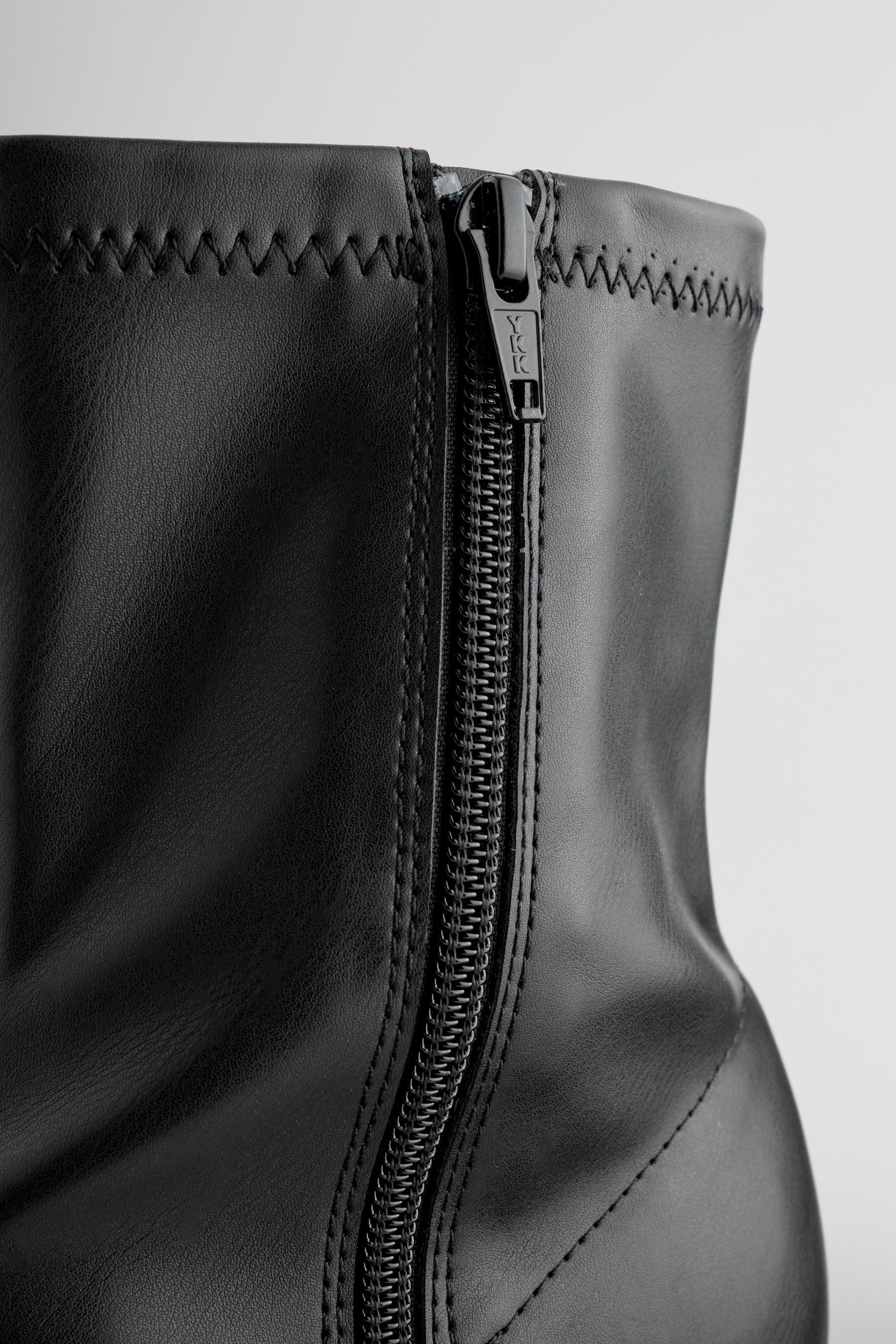 Black booties skinny heel discount