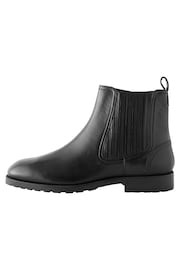 Black Extra Wide Fit Forever Comfort® Leather Chelsea Ankle Boots - Image 3 of 6