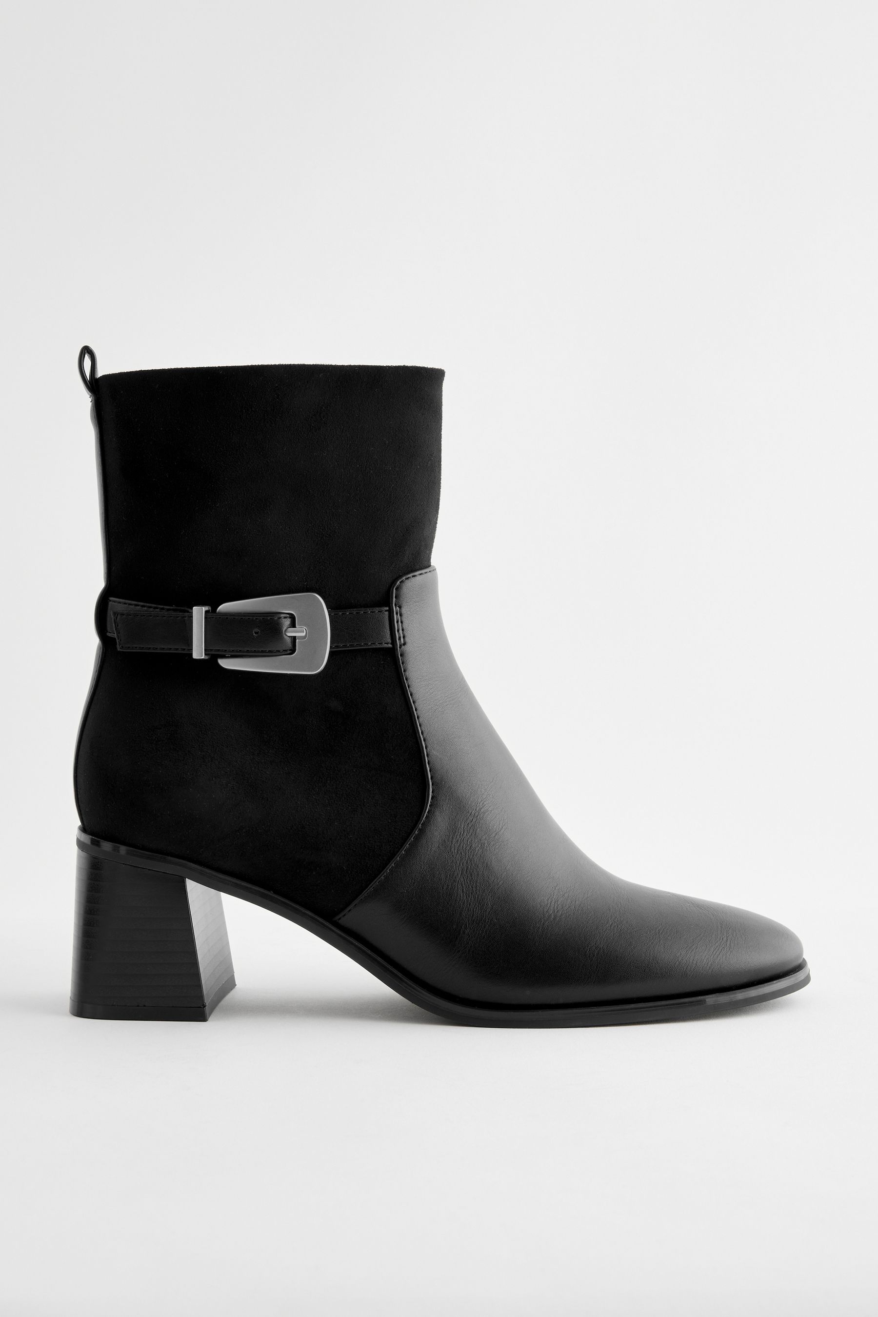 Buy Black Forever Comfort Buckle Ankle Boots from Next Luxembourg