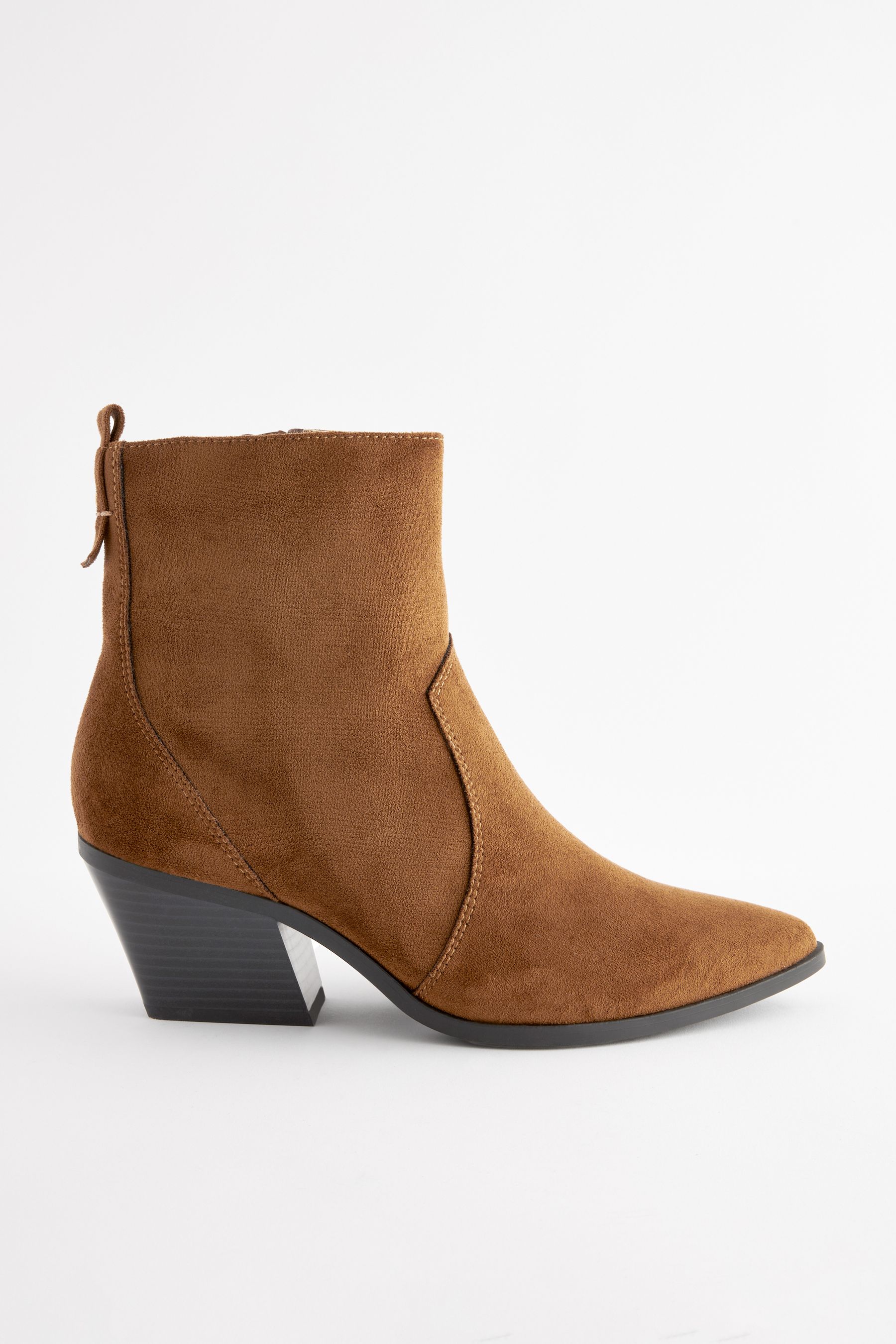 Buy Tan Brown Extra Wide Fit Forever Comfort Cowboy Western Ankle Boots from Next Canada