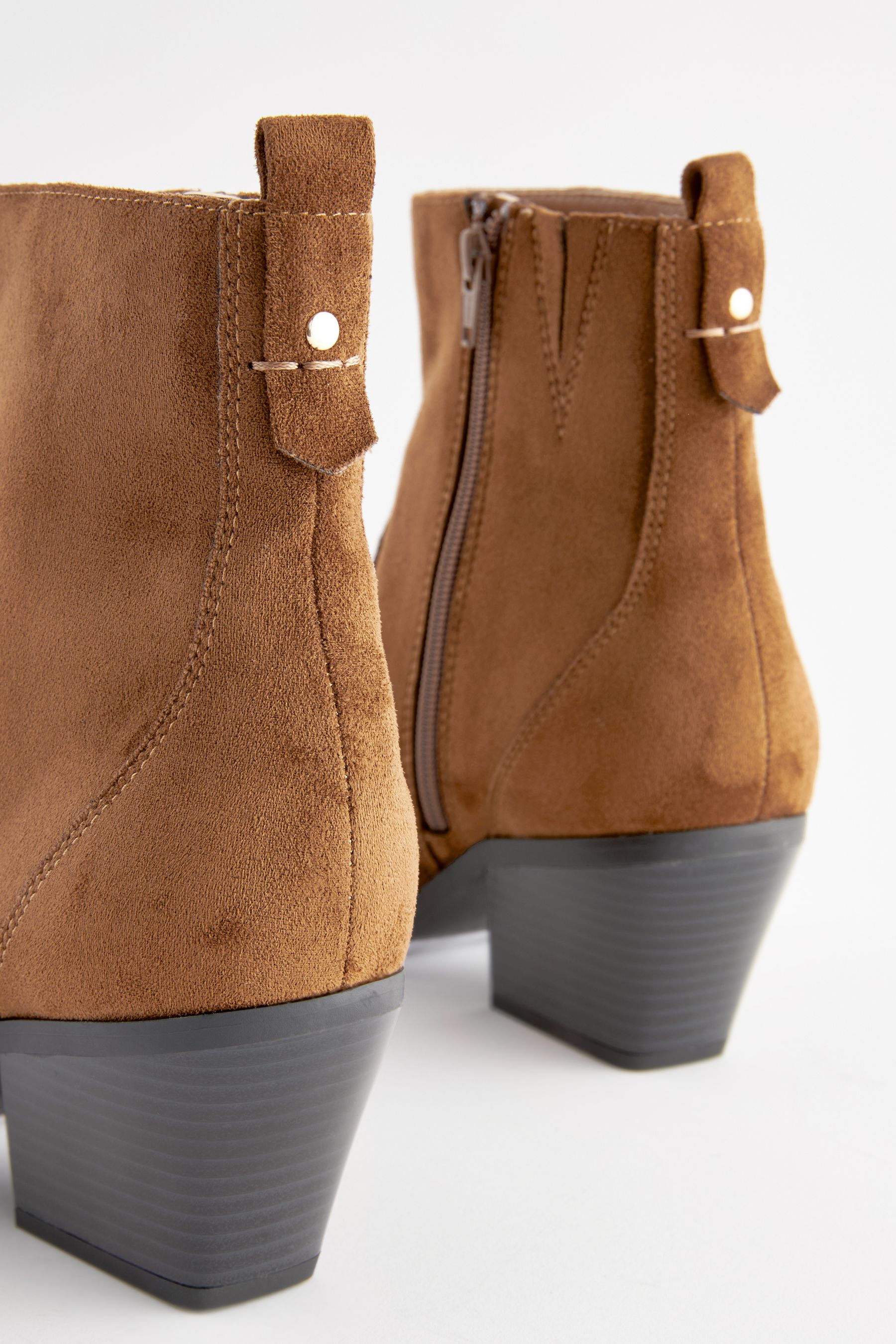 Western ankle boots tan online