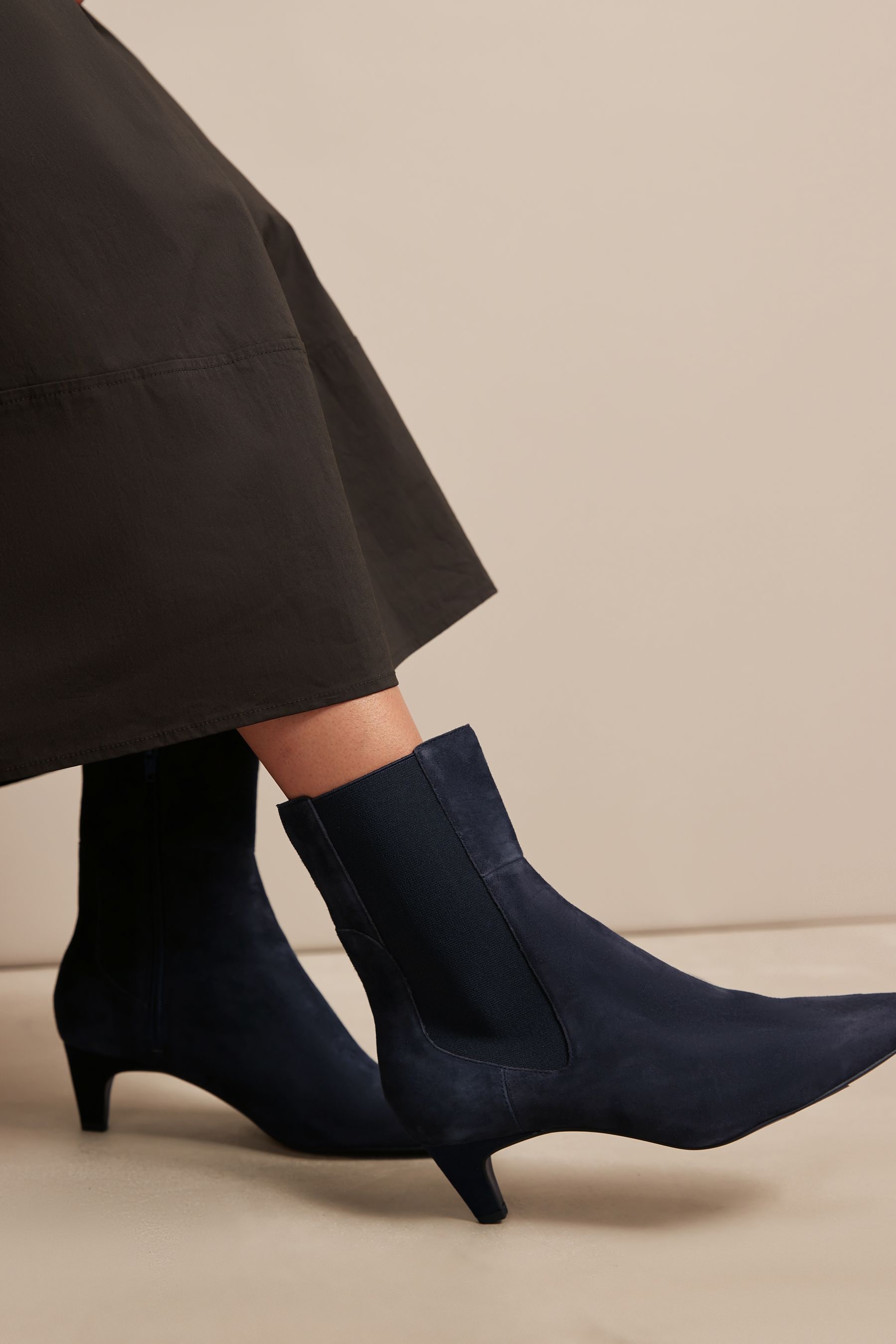 Buy Navy Suede Extra Wide Fit Forever Comfort Chisel Toe Chelsea Ankle Boots from the Next UK online shop
