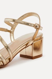 Linzi Gold Afia Strappy Block Heel Sandals - Image 5 of 5
