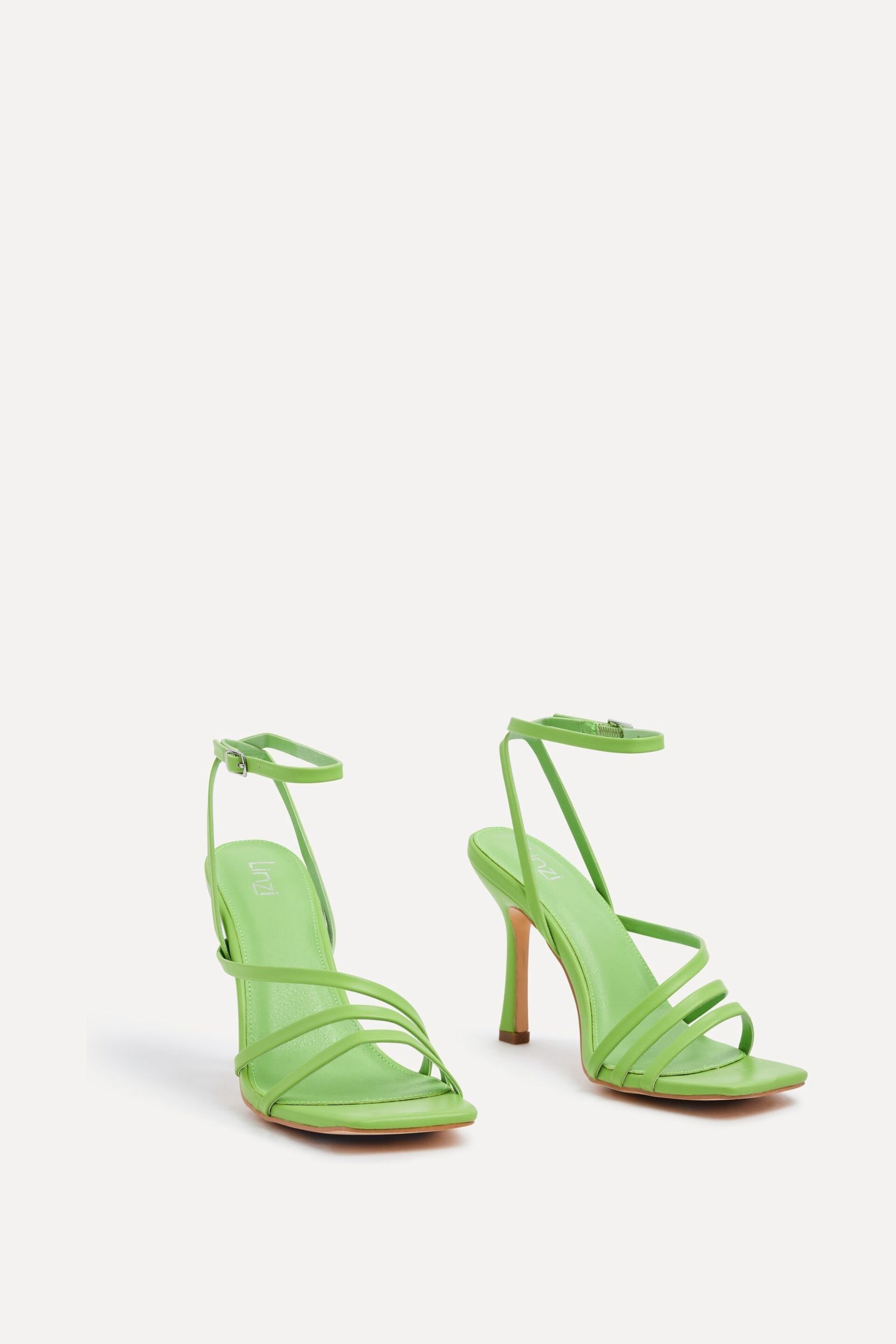 Linzi Green Scarlett Strappy Heel Sandals With Ankle Strap - Image 3 of 5