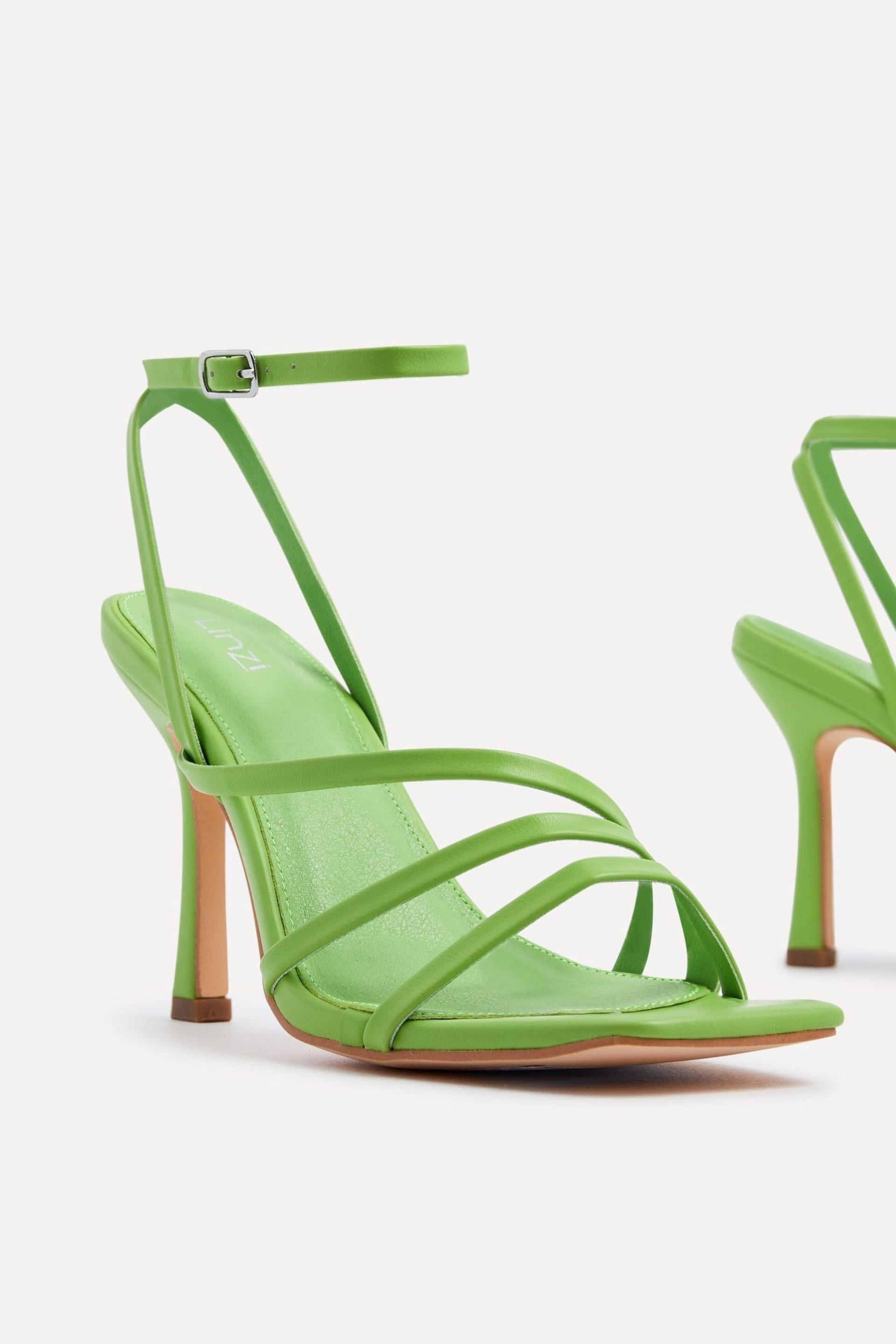 Linzi Green Scarlett Strappy Heel Sandals With Ankle Strap - Image 4 of 5