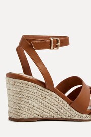 Linzi Black Bahia Plaited Straw Wedges With Ankle Strap - Image 5 of 5
