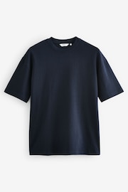 White/Black/Navy Relaxed Fit Heavuweight Cotton T-Shirts 3 Pack - Image 10 of 13