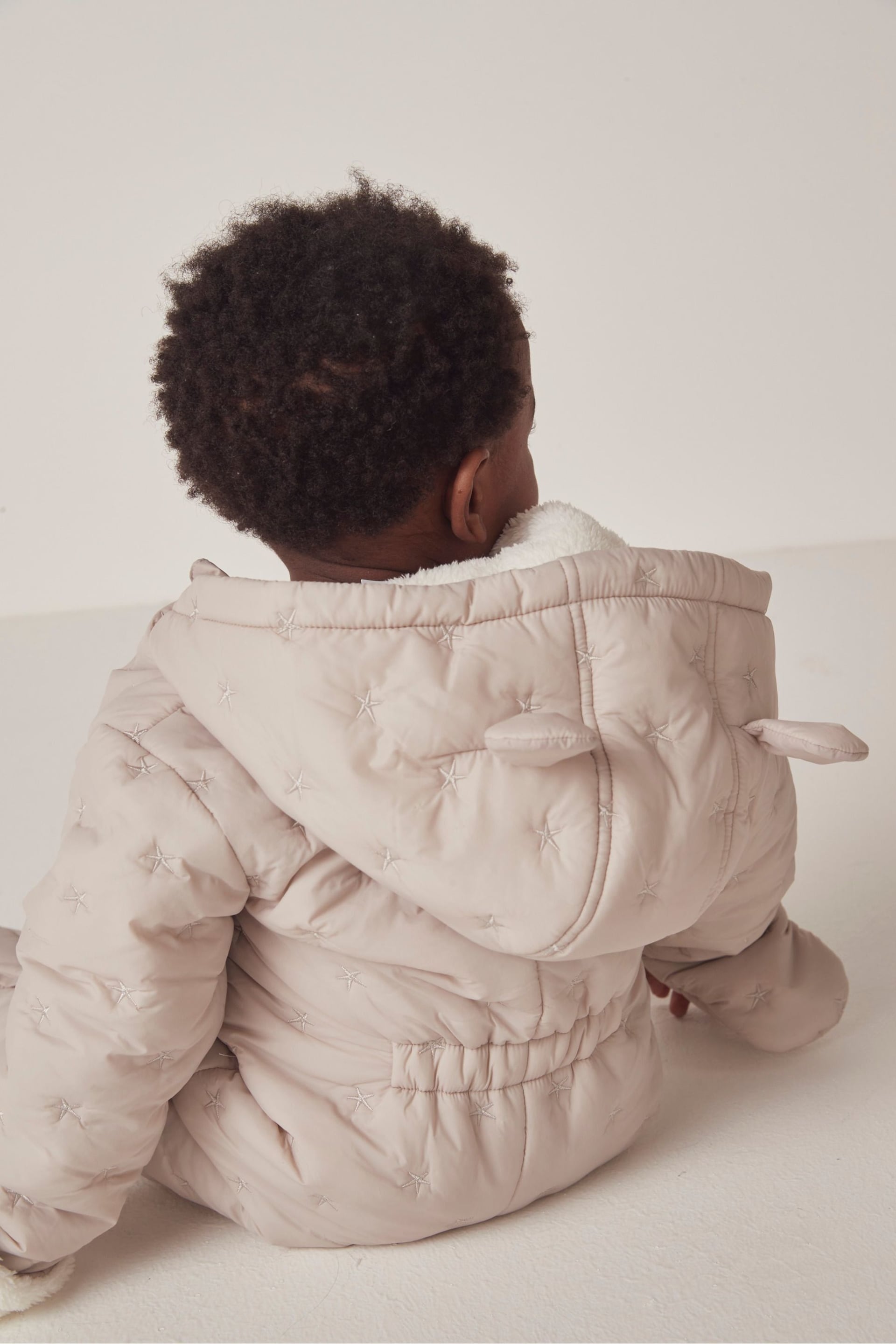 The White Company Natural Star Pebble Quilted Pramsuit - Image 2 of 6