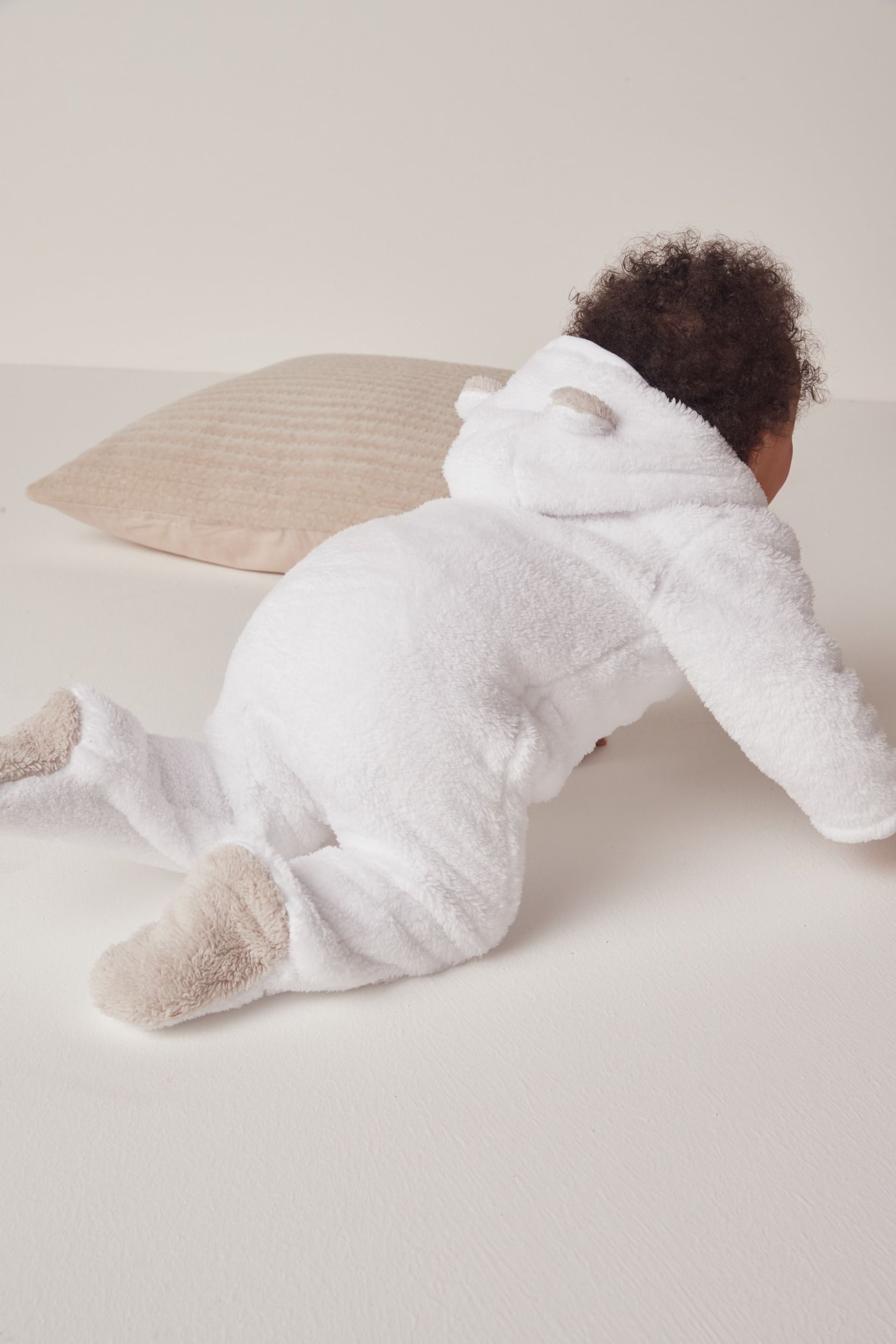 The White Company Pebble Fleece Romper - Image 2 of 6