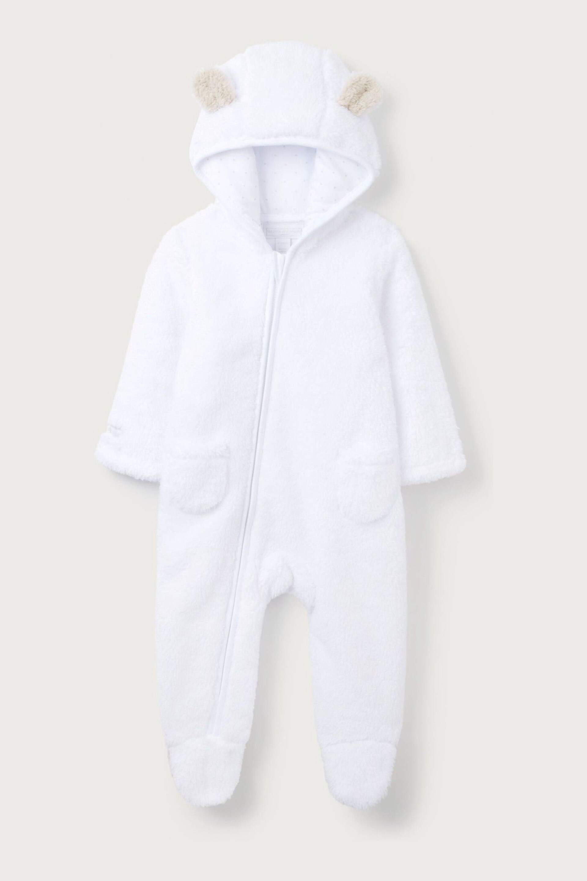 The White Company Pebble Fleece Romper - Image 5 of 6