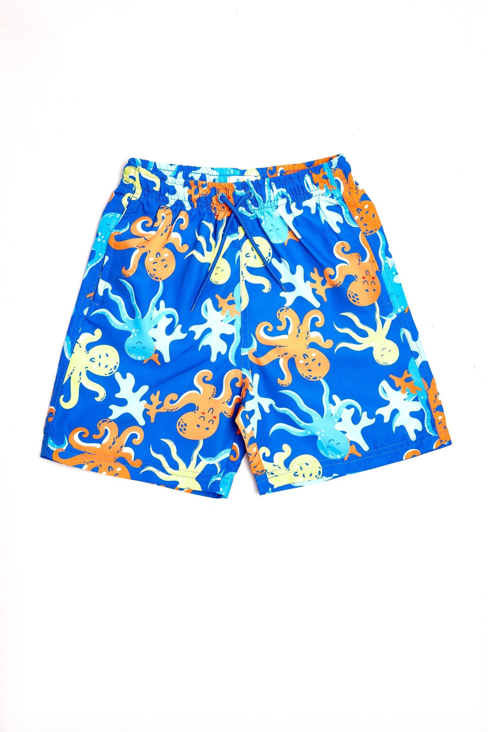 Soliswim Blue Beach Shorts - Image 1 of 4