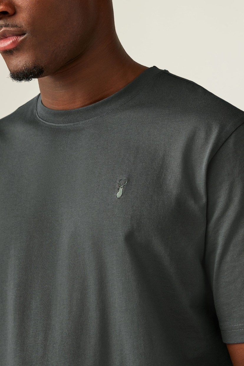 Ecru/Blue/Grape/Grey Regular Fit T-Shirts 4 Pack - Image 9 of 15