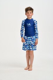 Soliswim Blue Swim Beach Shorts - Image 1 of 8