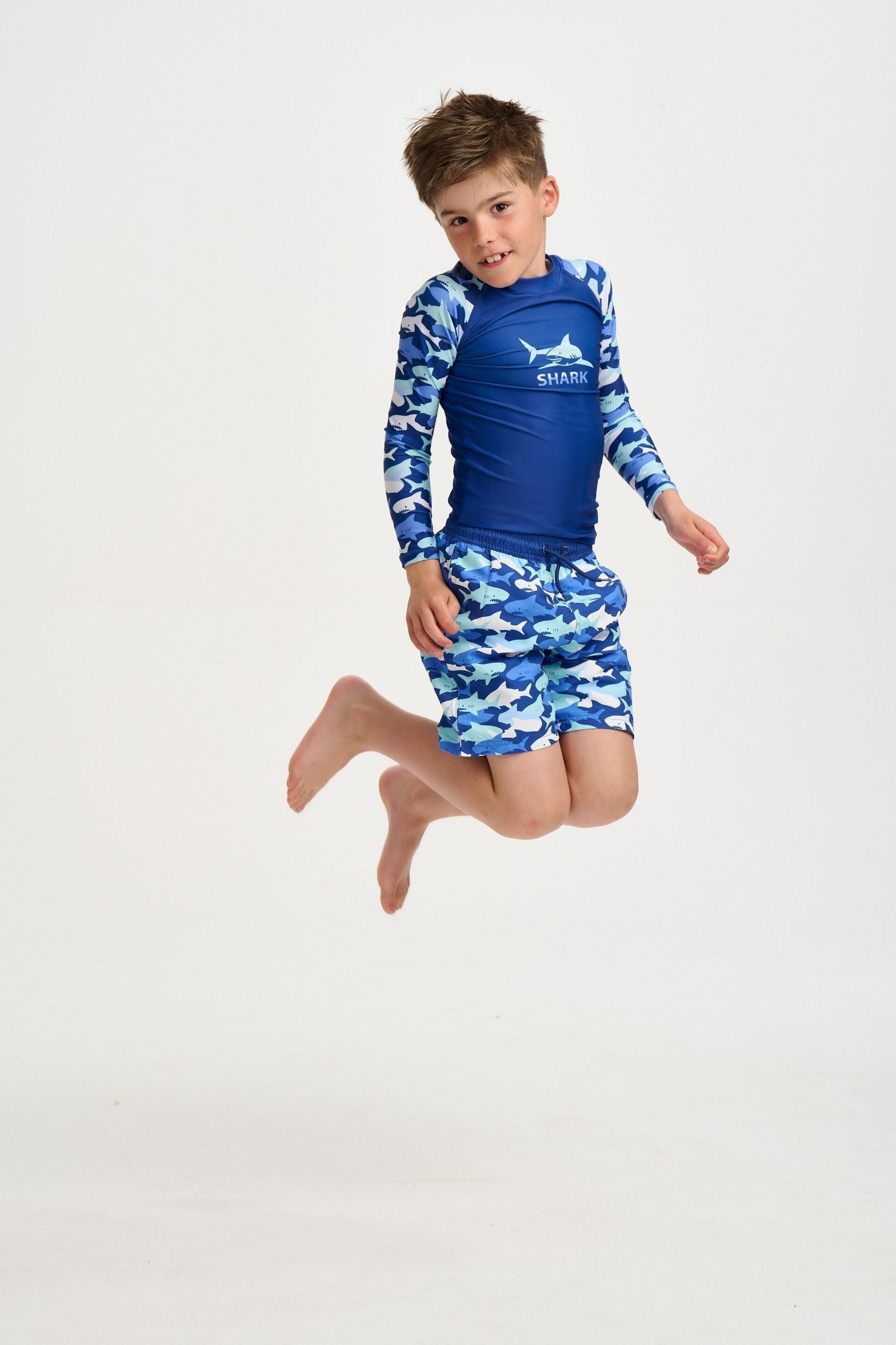Soliswim Blue Swim Beach Shorts - Image 4 of 8