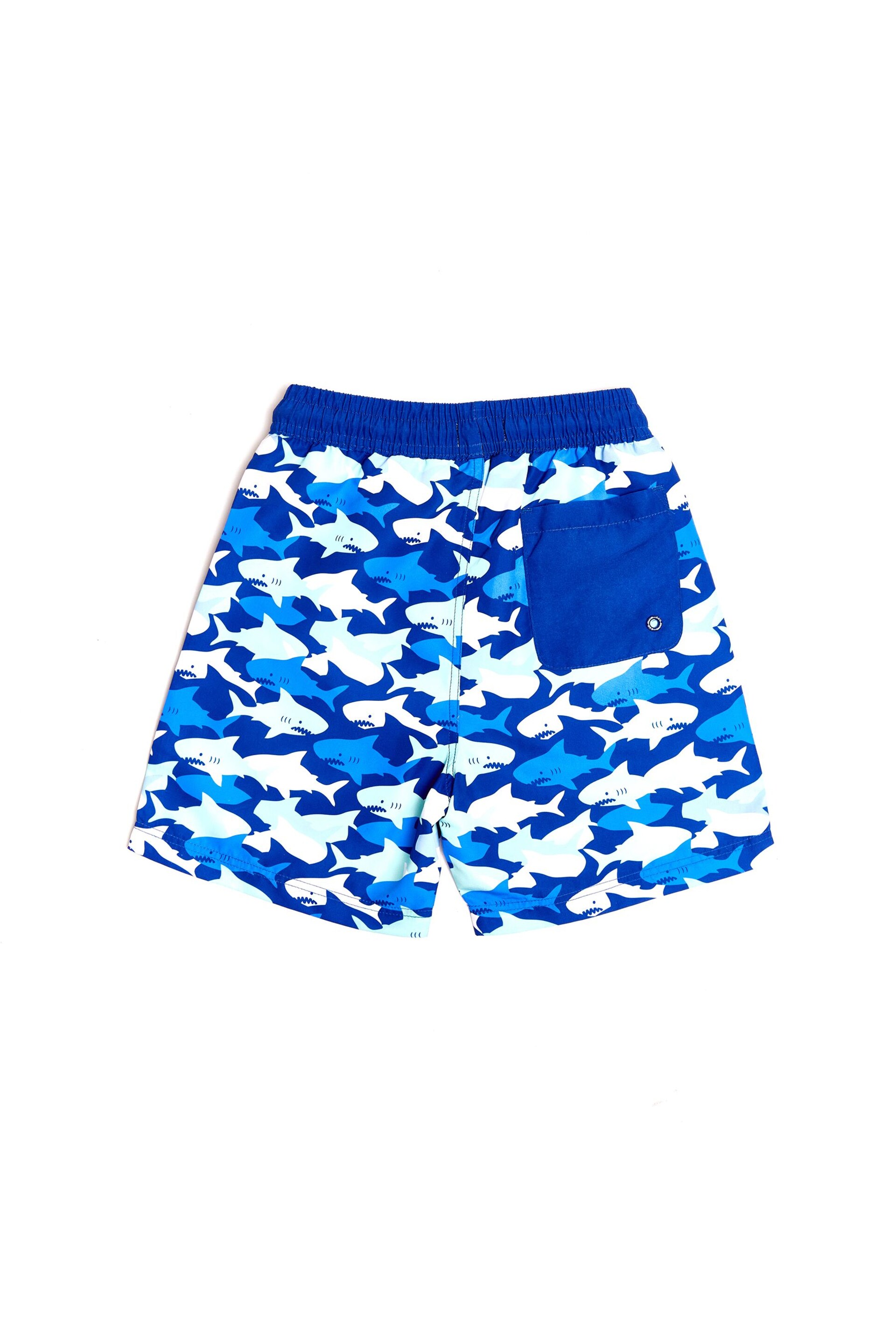 Soliswim Blue Swim Beach Shorts - Image 6 of 8