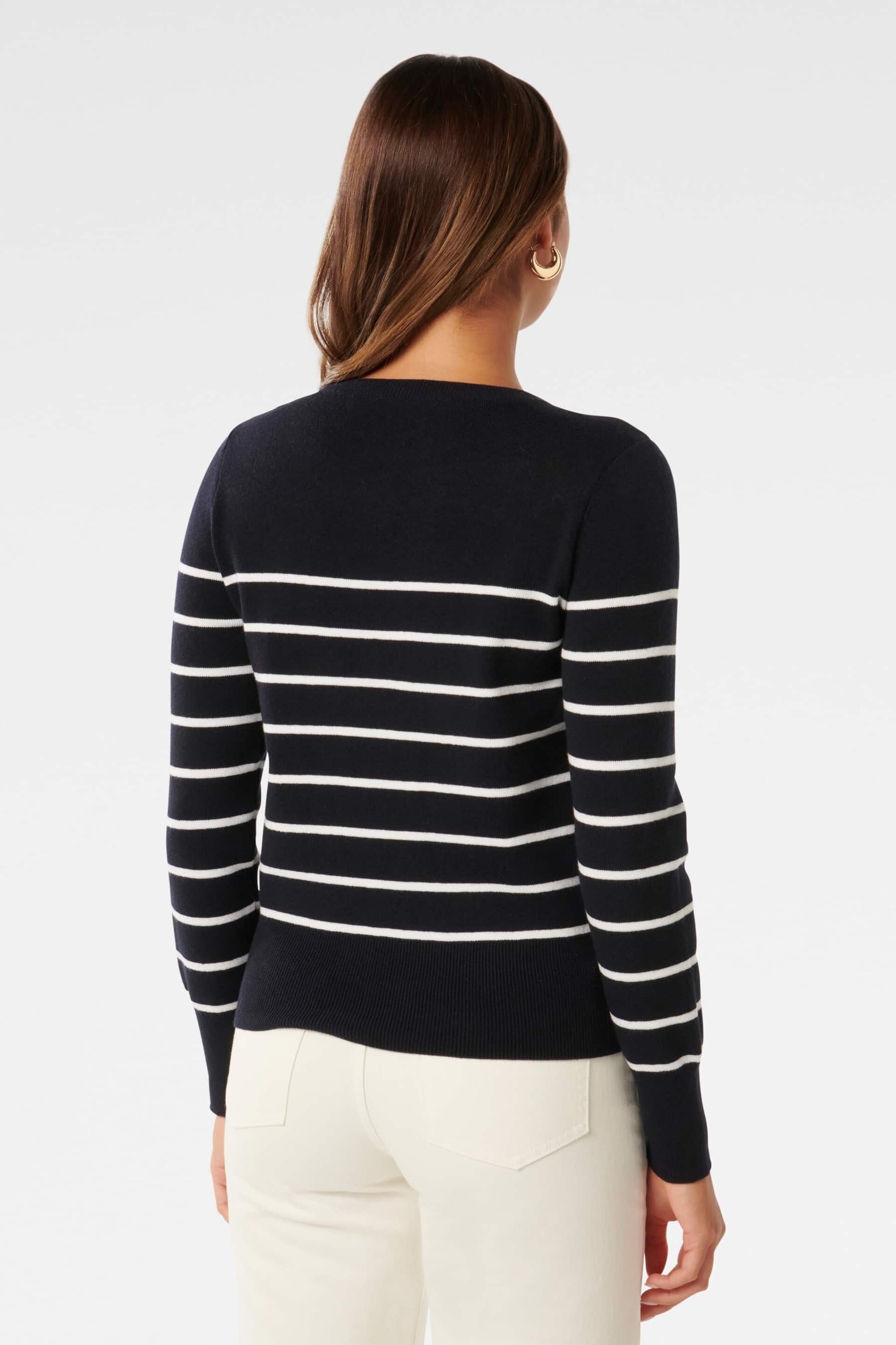 Forever New Black Kim Bretton Striped Knit Jumper - Image 2 of 5