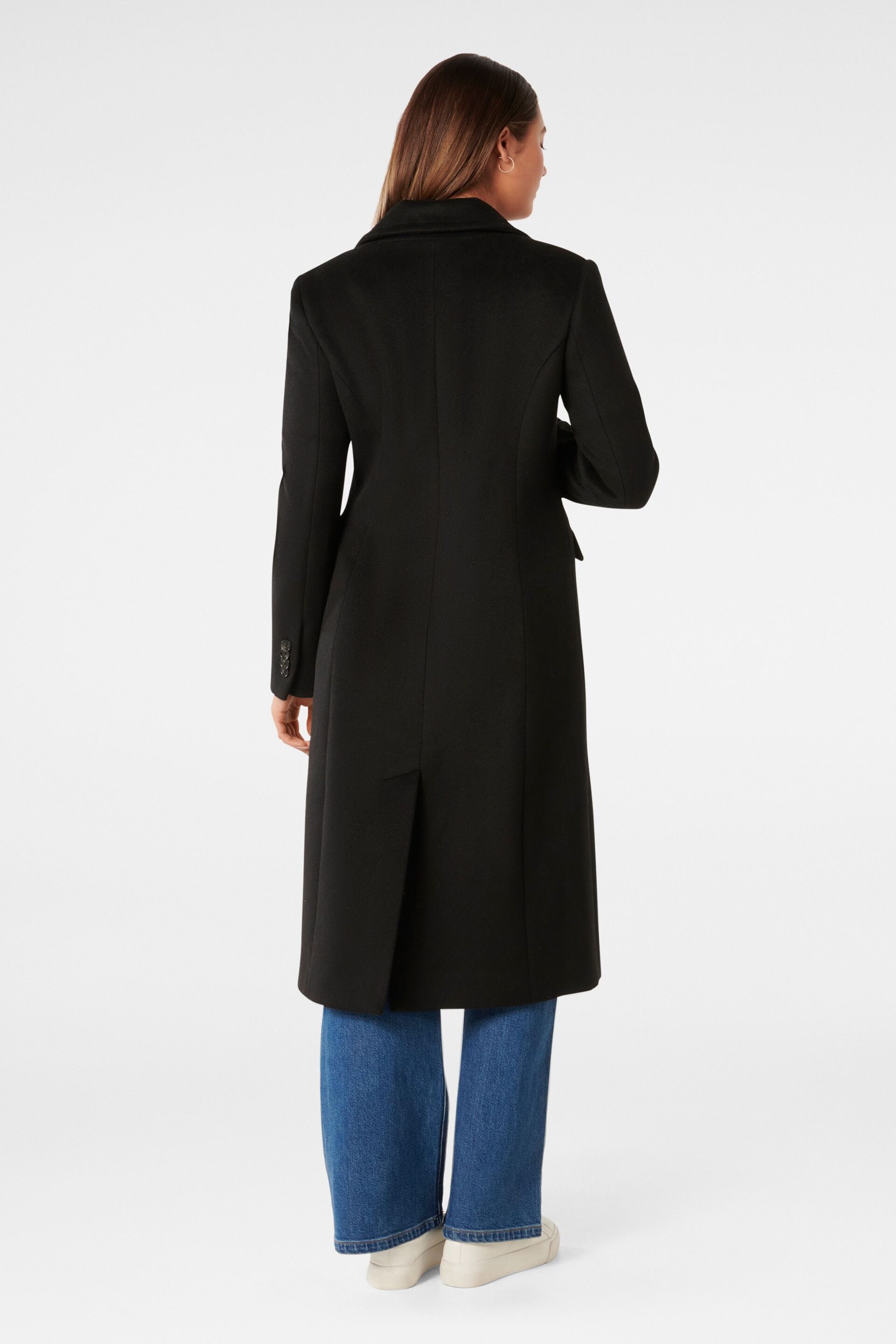 Forever New Black Rebecca 2 Button Coat - Image 2 of 4