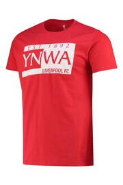 Fanatics Red 100% Cotton Liverpool YNWA T-Shirt - Image 2 of 3