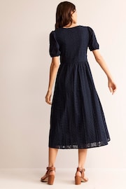 Boden Black Broderie Midi Tea Dress - Image 3 of 5